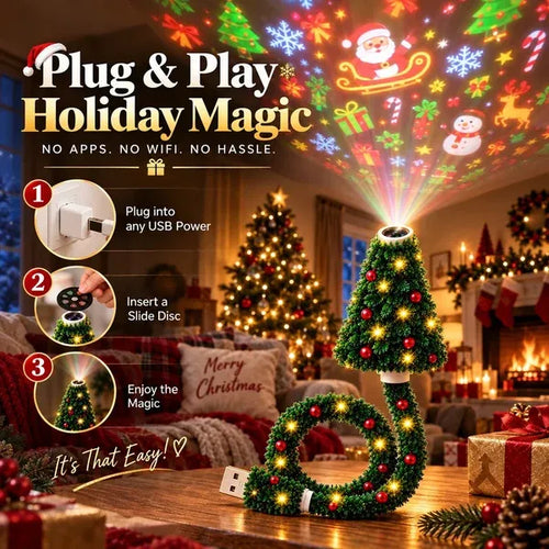 💯 Last day 49% OFF - 🎄Magical Christmas Tree USB Projector Light