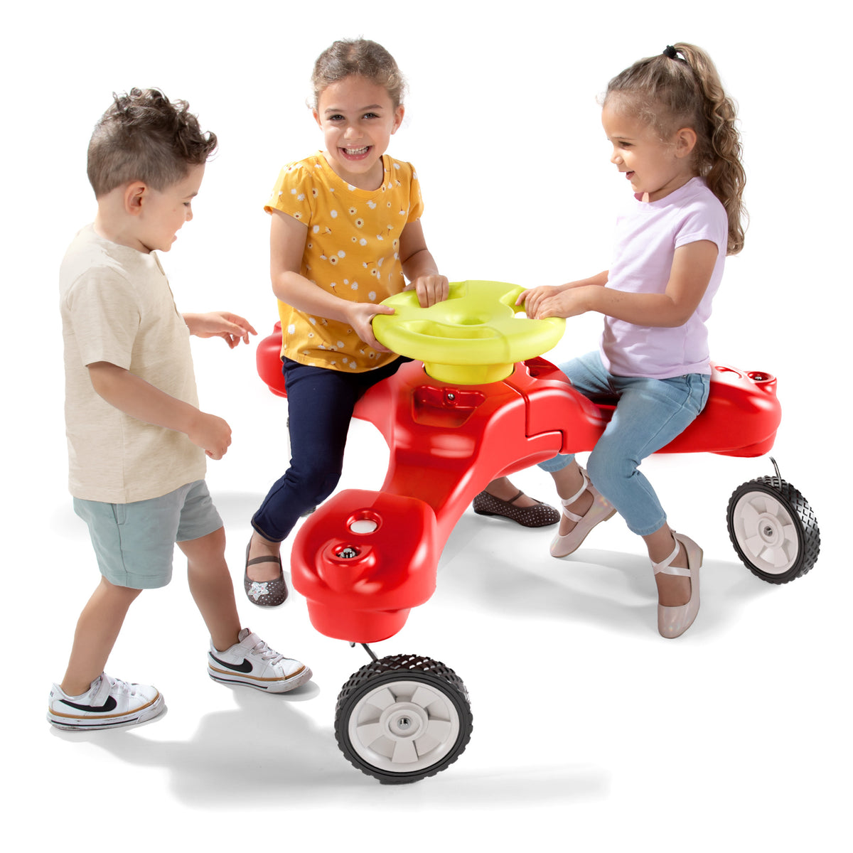 Boomerang Trike Kids 3-Wheel Wiggle Ride On Toy, No Pedal Sliding Trike with Steering Wheel