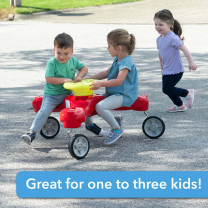 Boomerang Trike Kids 3-Wheel Wiggle Ride On Toy, No Pedal Sliding Trike with Steering Wheel