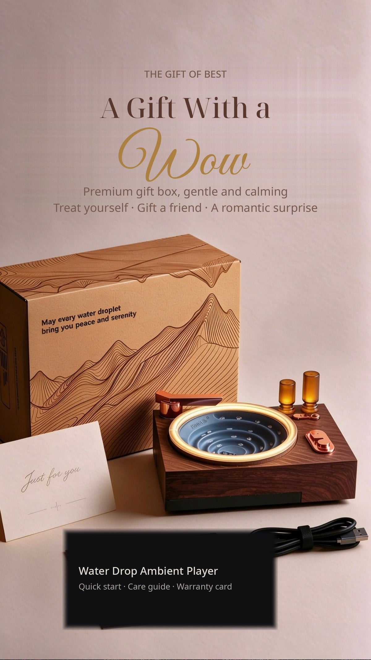 💯 Last day 49% OFF-Retro Water Drop Ambient Player💿