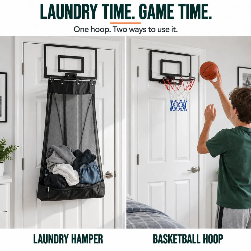 2-in-1 Basketball Laundry Hoop