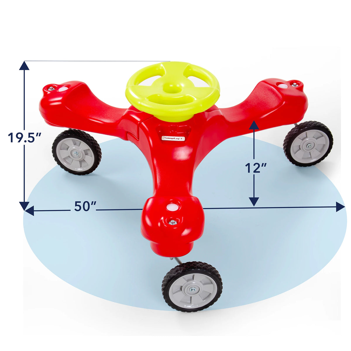 Boomerang Trike Kids 3-Wheel Wiggle Ride On Toy, No Pedal Sliding Trike with Steering Wheel
